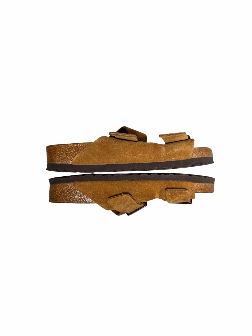 Birkenstock Arizona Soft Footbed Tan Suede Sandals - Picture 2 of 11